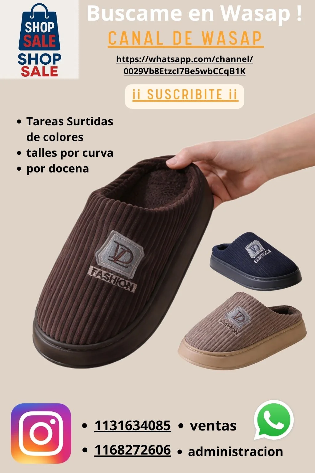 Pantufla de Hombre